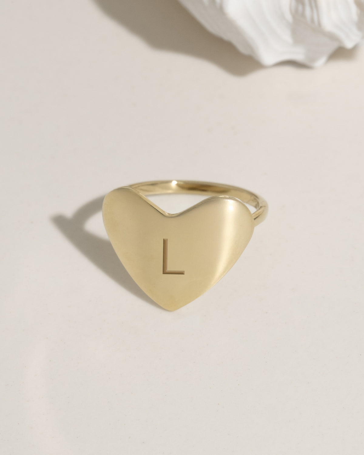 Initial Heart Rings Initial Heart Ring | Heart Ring with Initials | James Michelle Jewelry