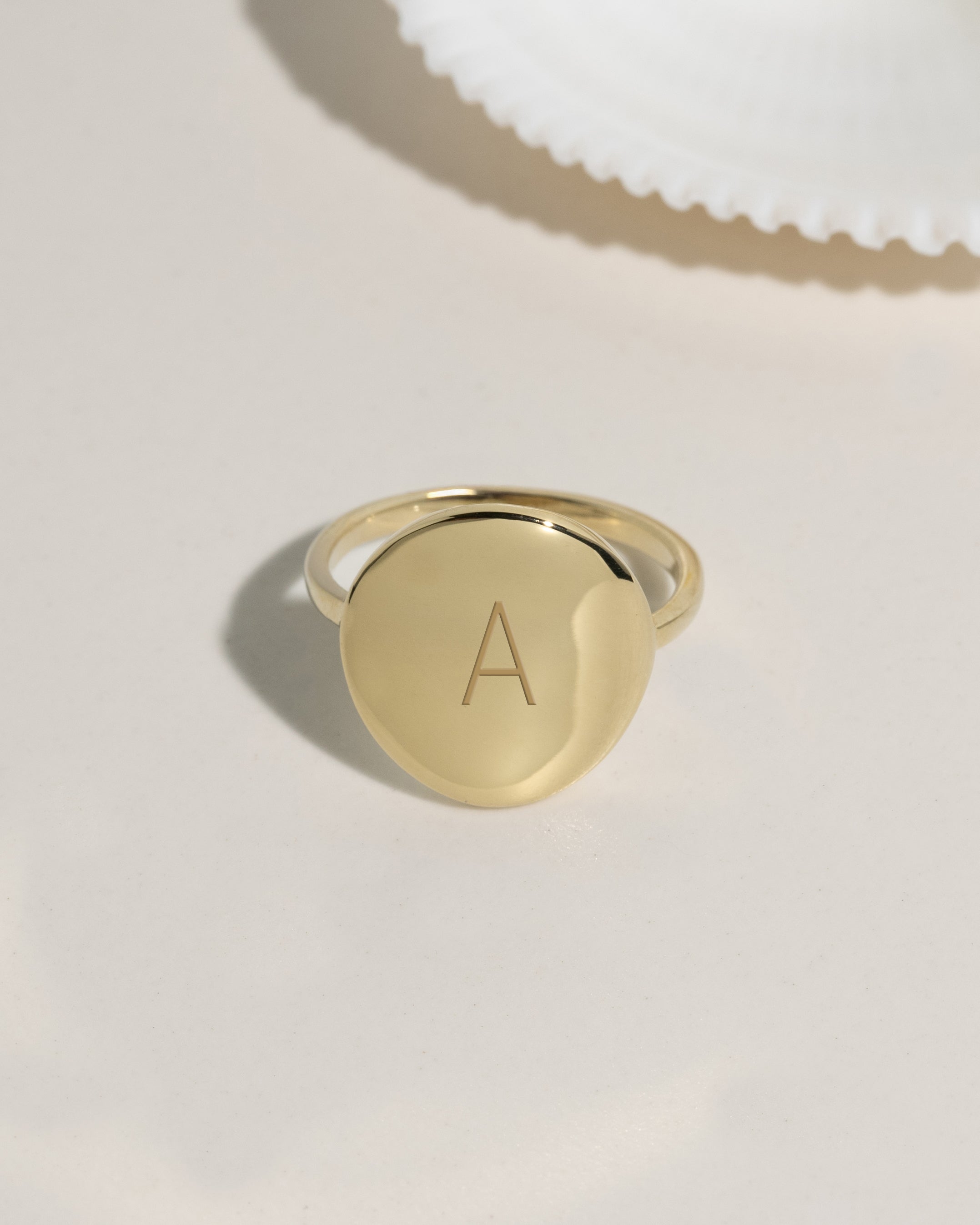 Personalized Initial Disc Ring - Waterproof Gold & Silver – James