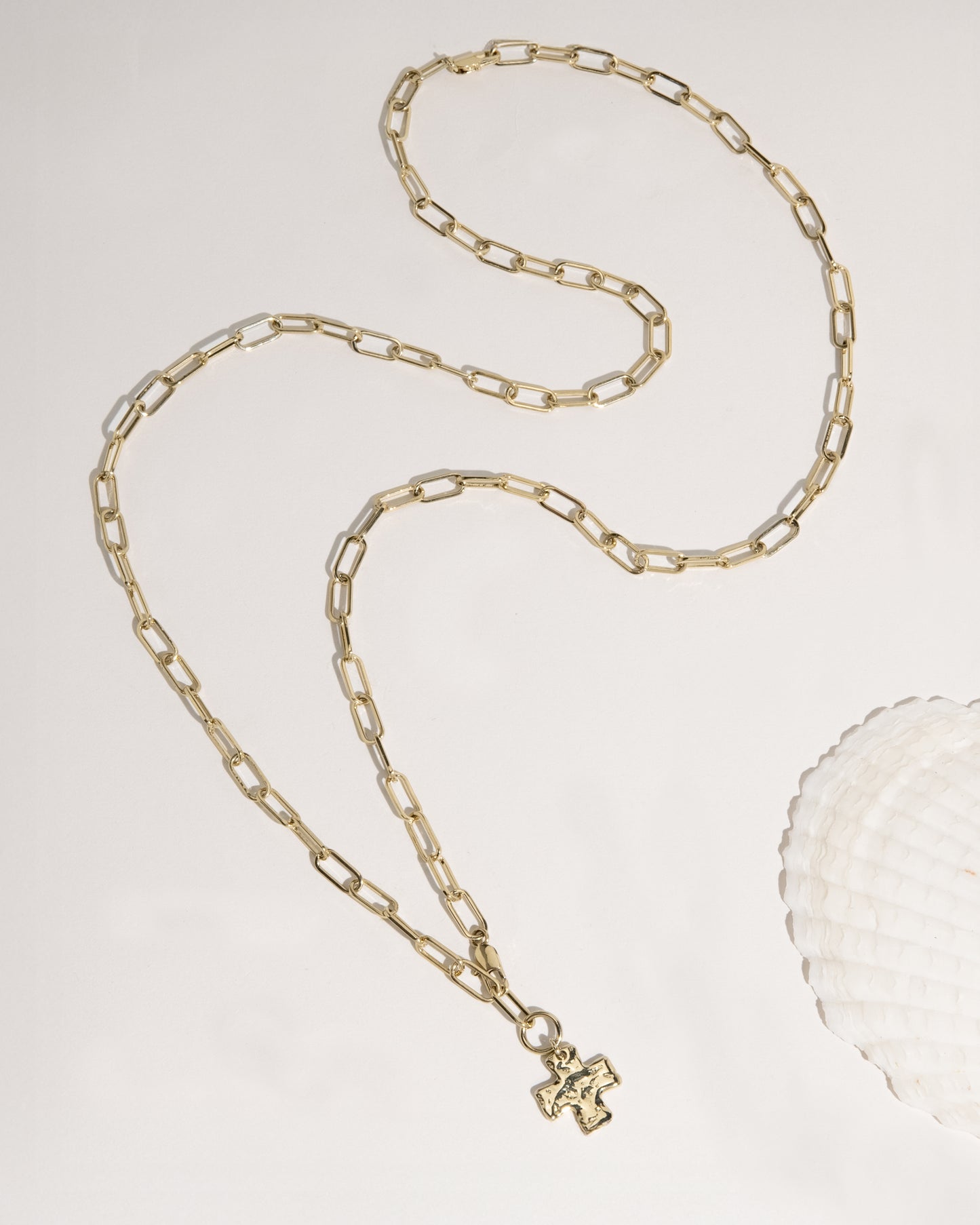 Chunky Cross Chain Necklace and Extender Set