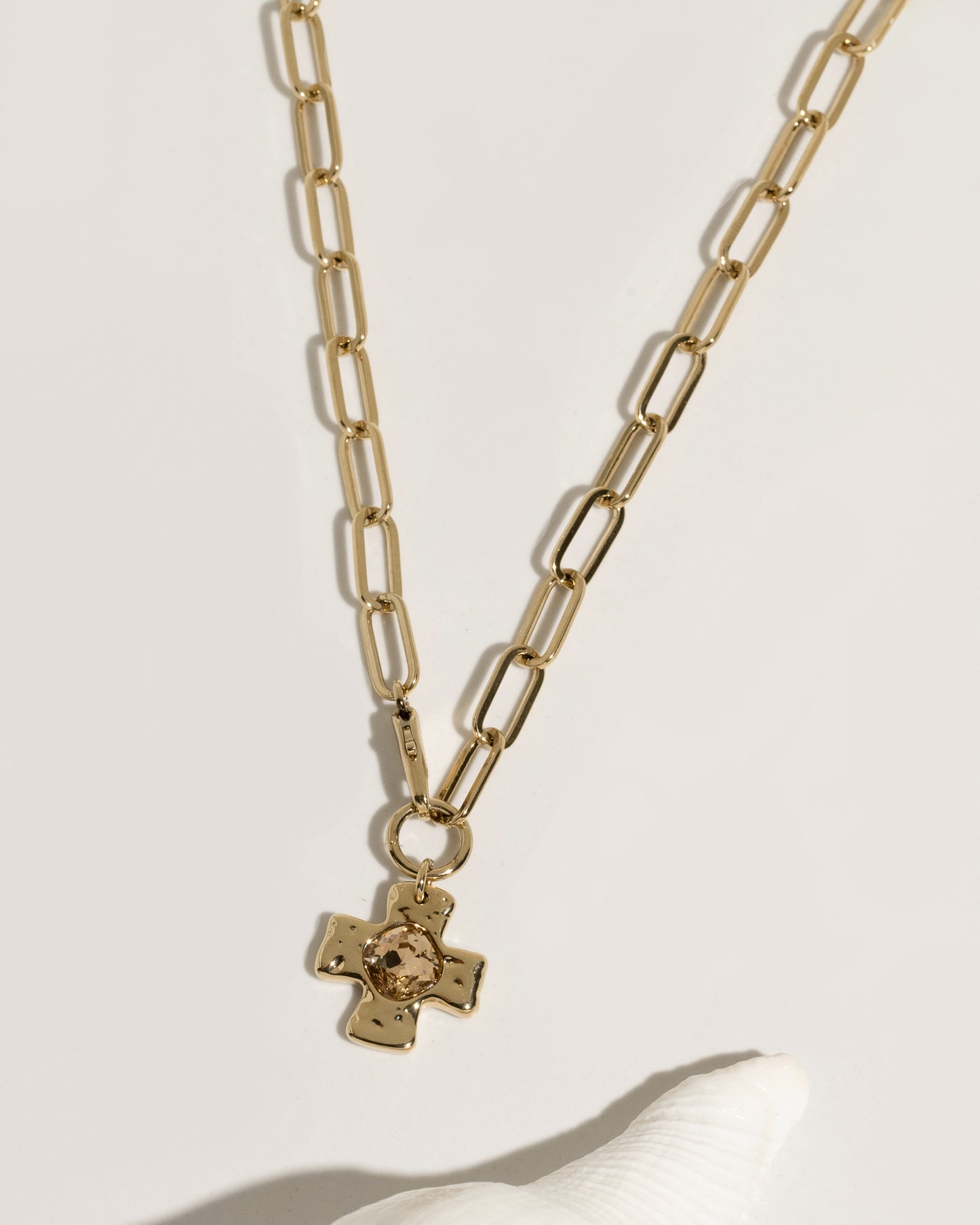 Chunky Cross Chain - Champagne