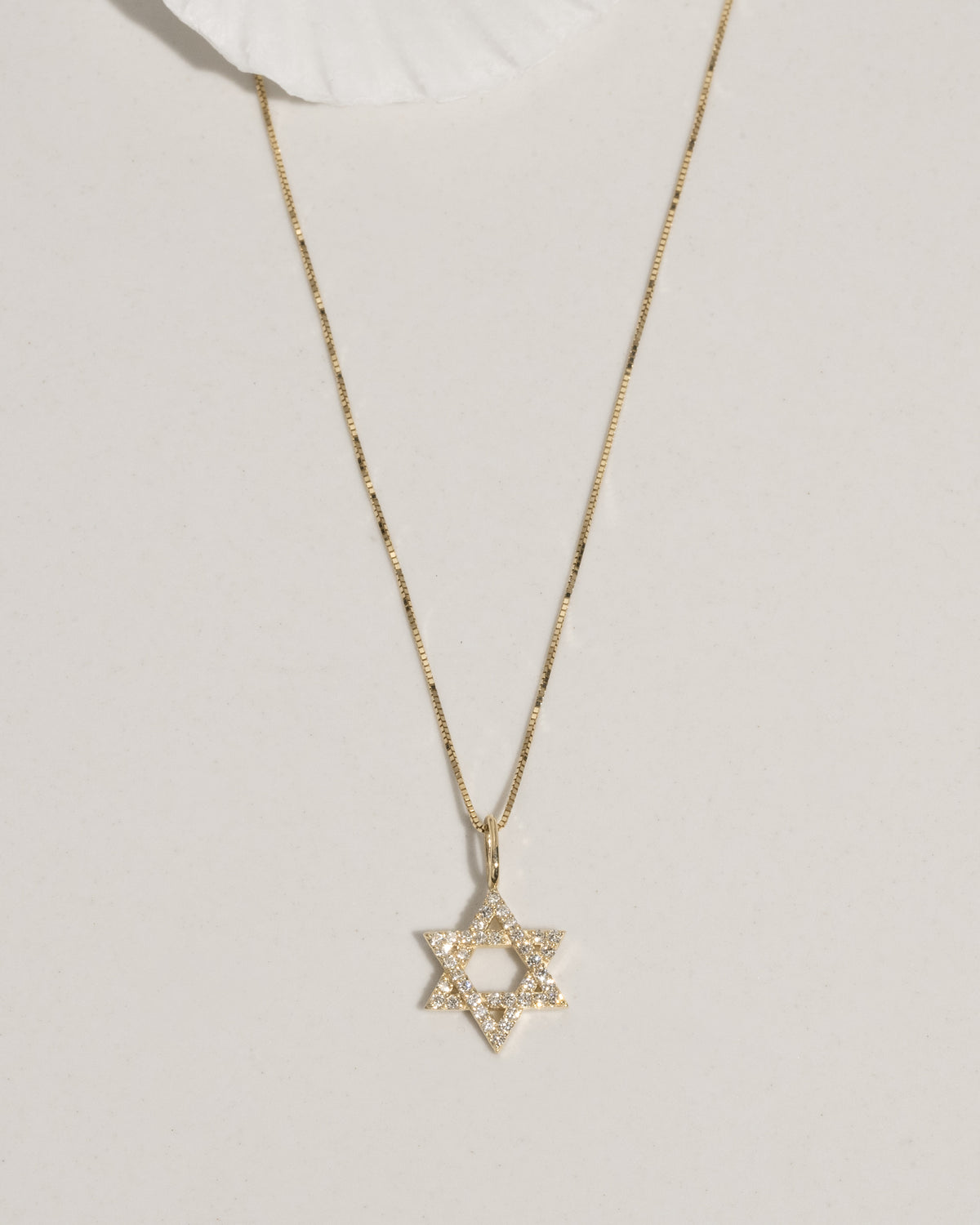 Diamond Star of David Necklace