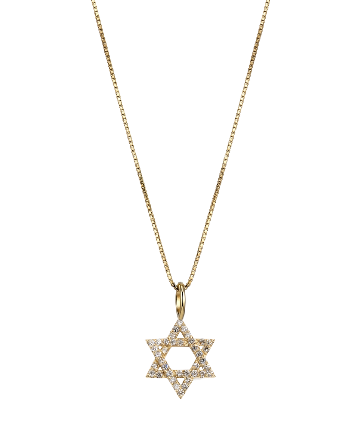 Diamond Star of David Necklace
