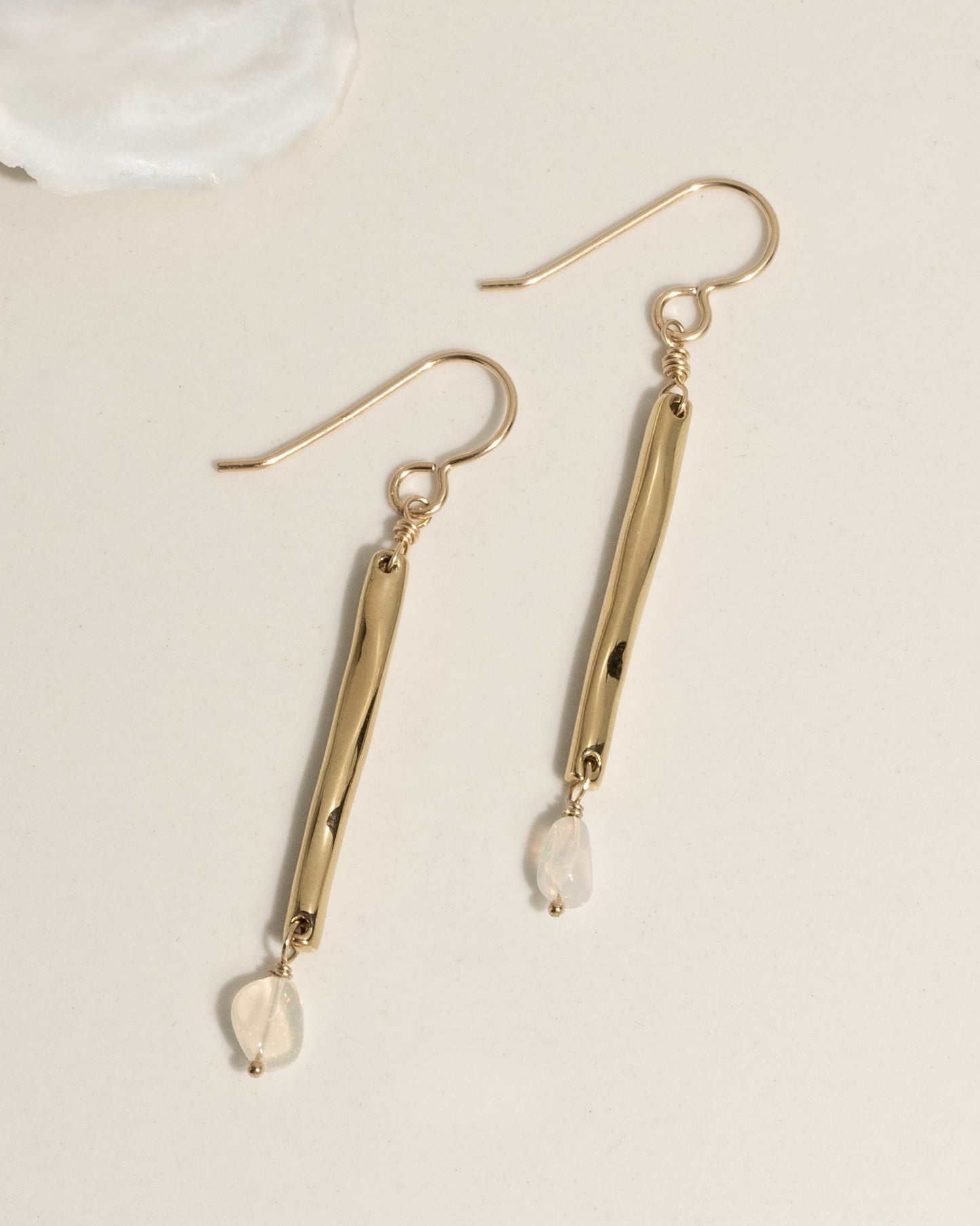 Moonstone Bar Earrings