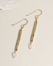 Moonstone Bar Earrings