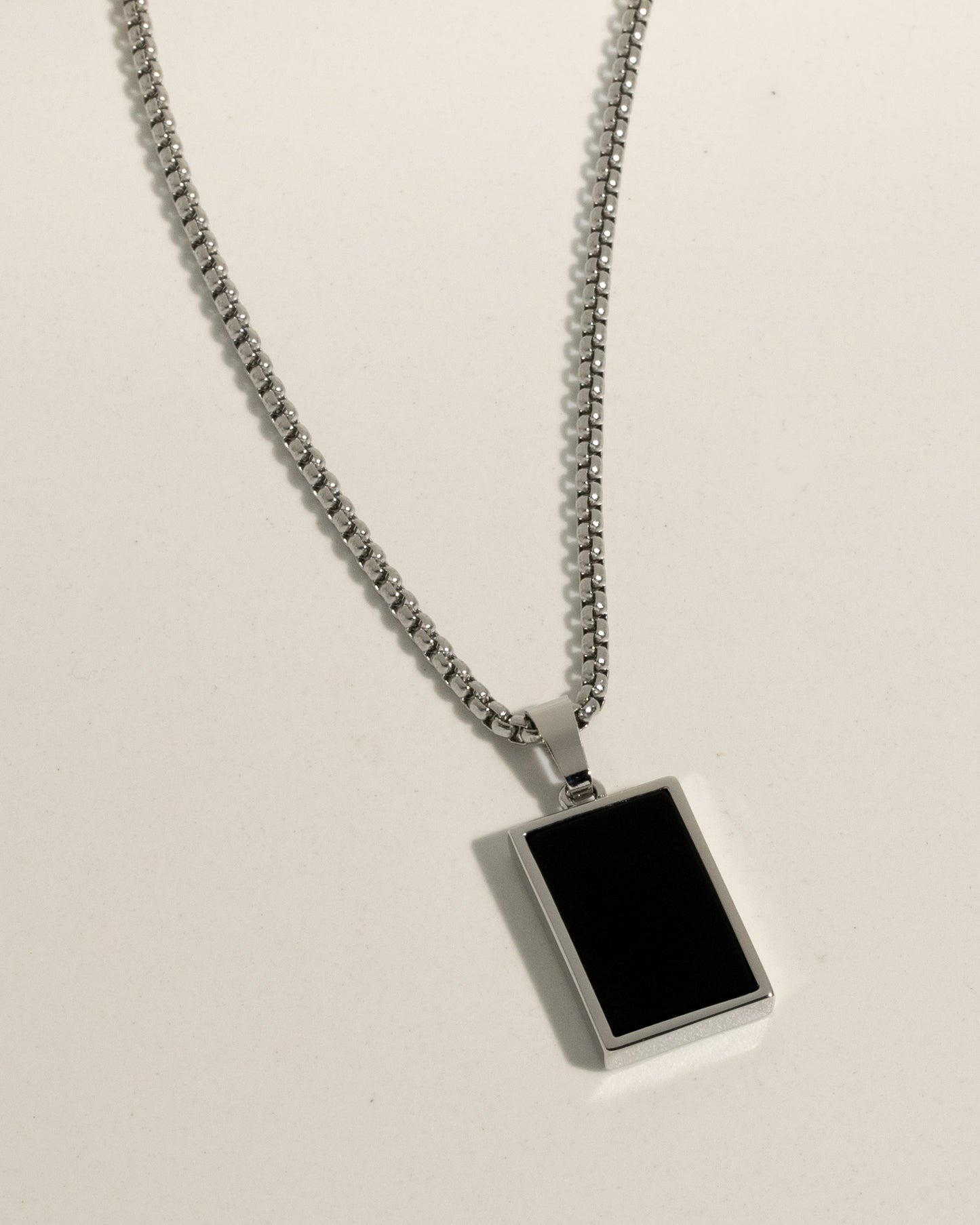 Onyx Tag Necklace