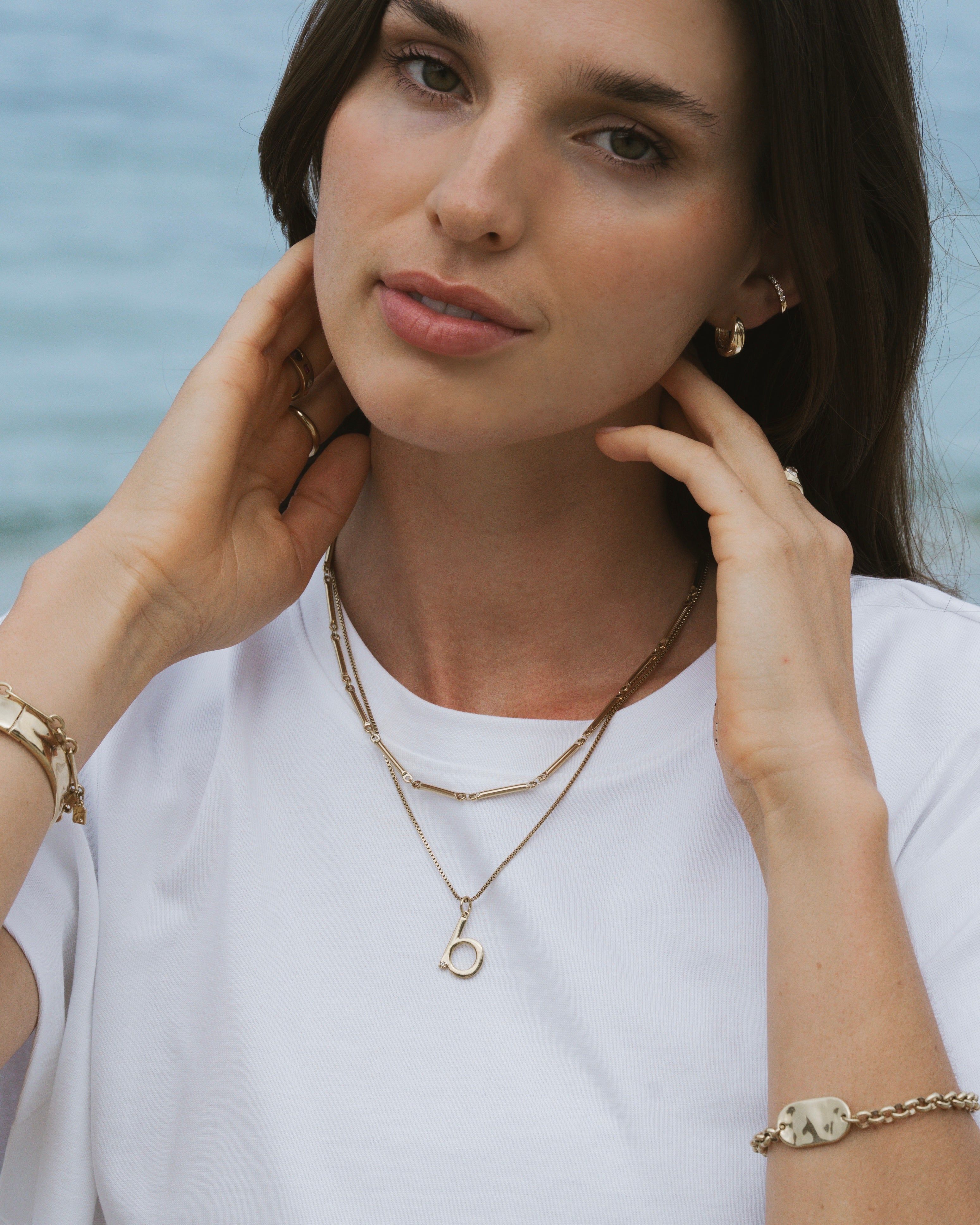 Crystal Letter Necklace