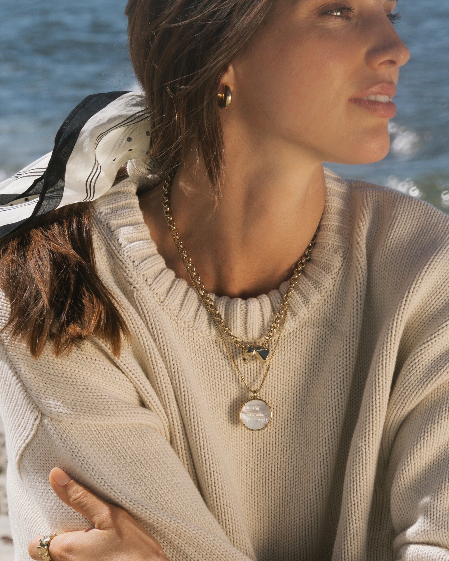 Pearl Disc Necklace
