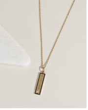 Enamel Bar Necklace - Black