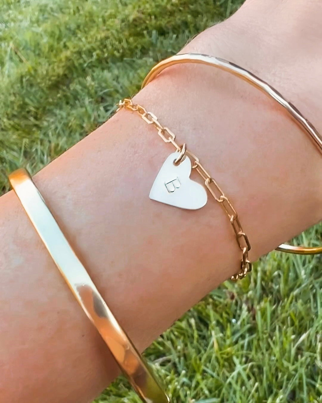 Initial Heart Bracelet