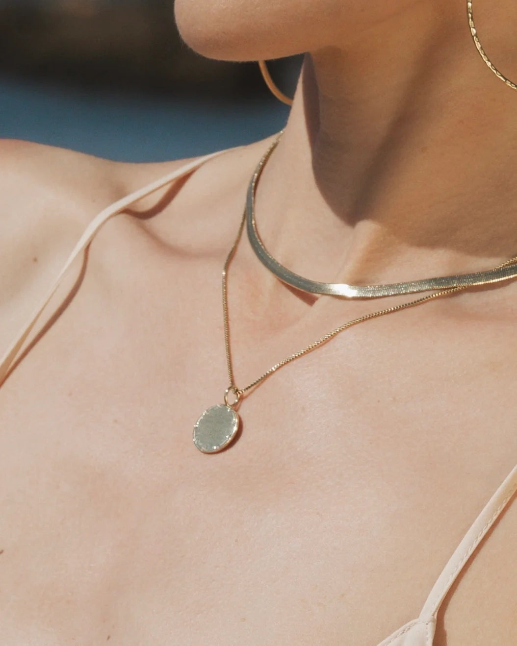 Classic Crystal Disc Necklace