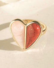 Two Tone Heart Ring