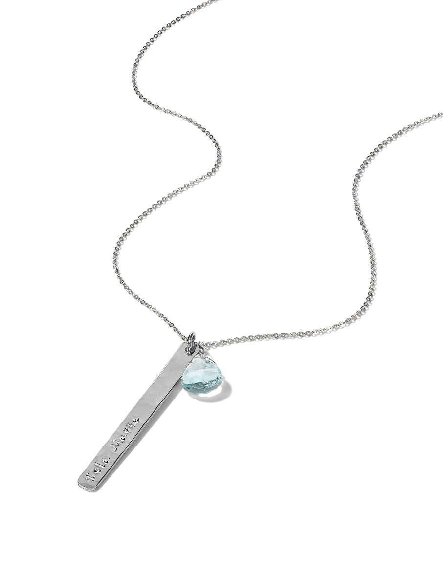 Gem bar necklace deals