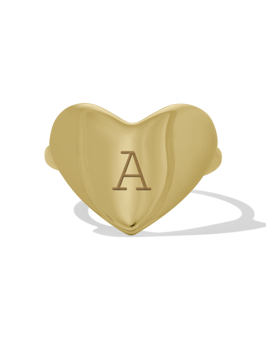 Initial Heart Rings Initial Heart Ring | Heart Ring with Initials | James Michelle Jewelry