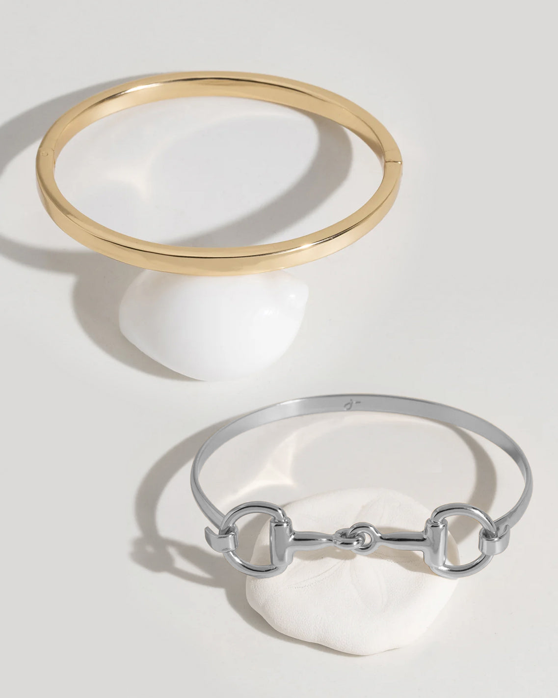 Horse Bit Bracelet Set - Mixed Metals