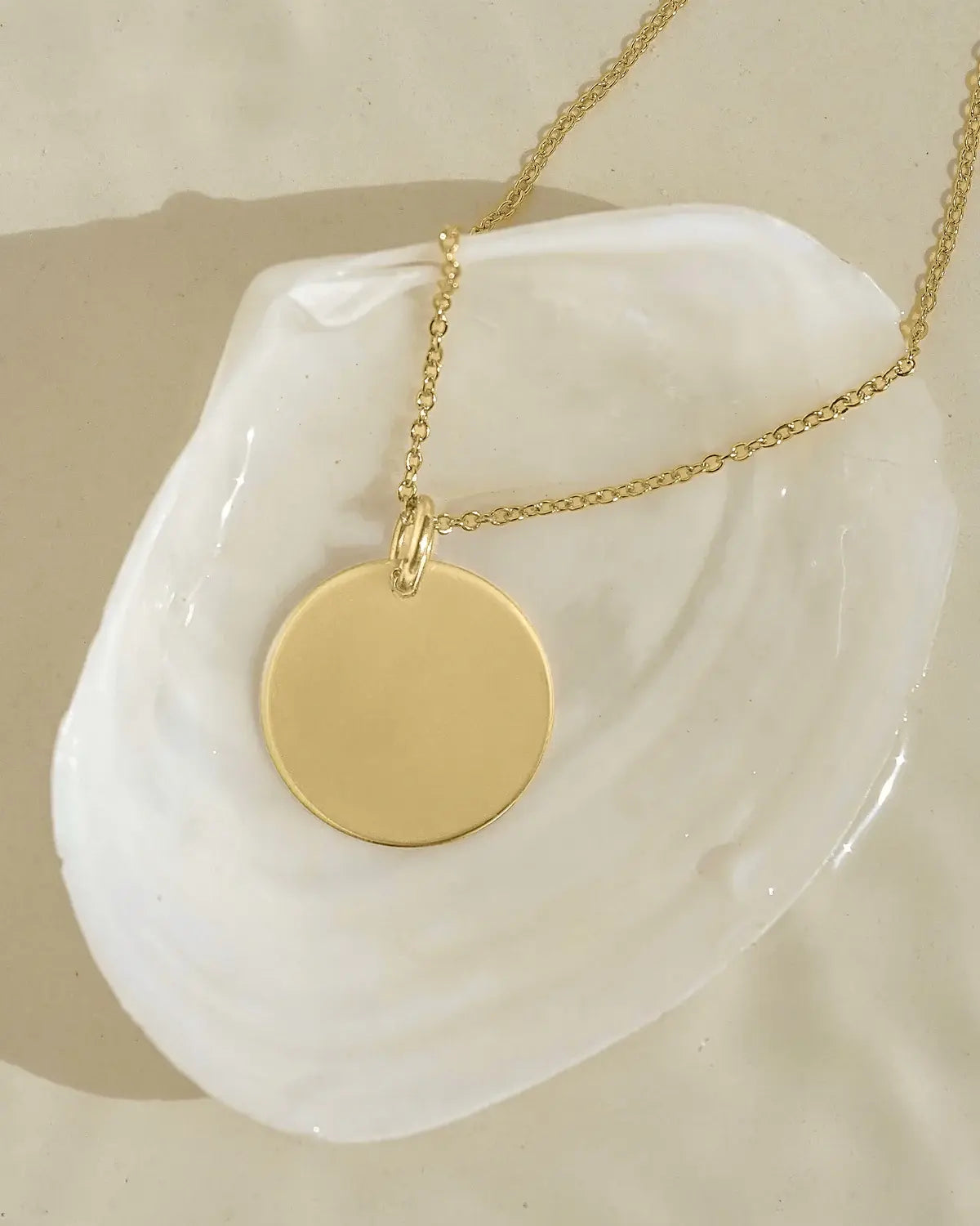 Classic Initial Disc Necklace