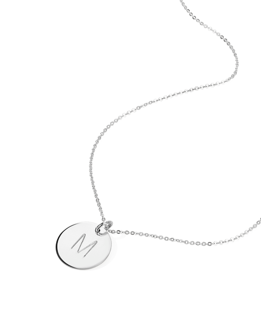 Sydney - Tiny Disc Initials Pendant Necklace – Runaway Rosy
