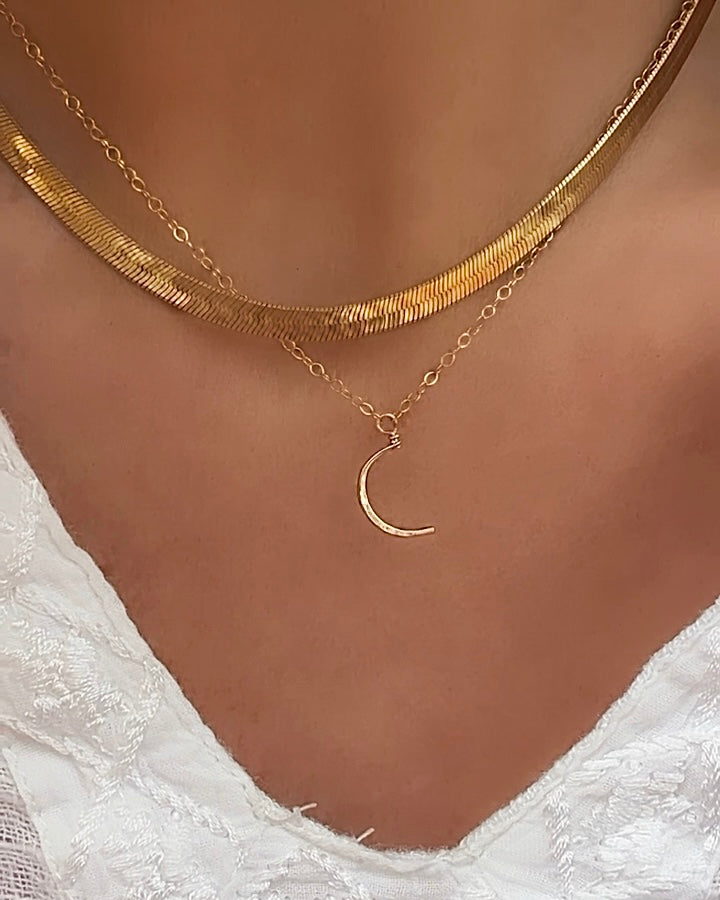 Itty Bitty Moon Necklace