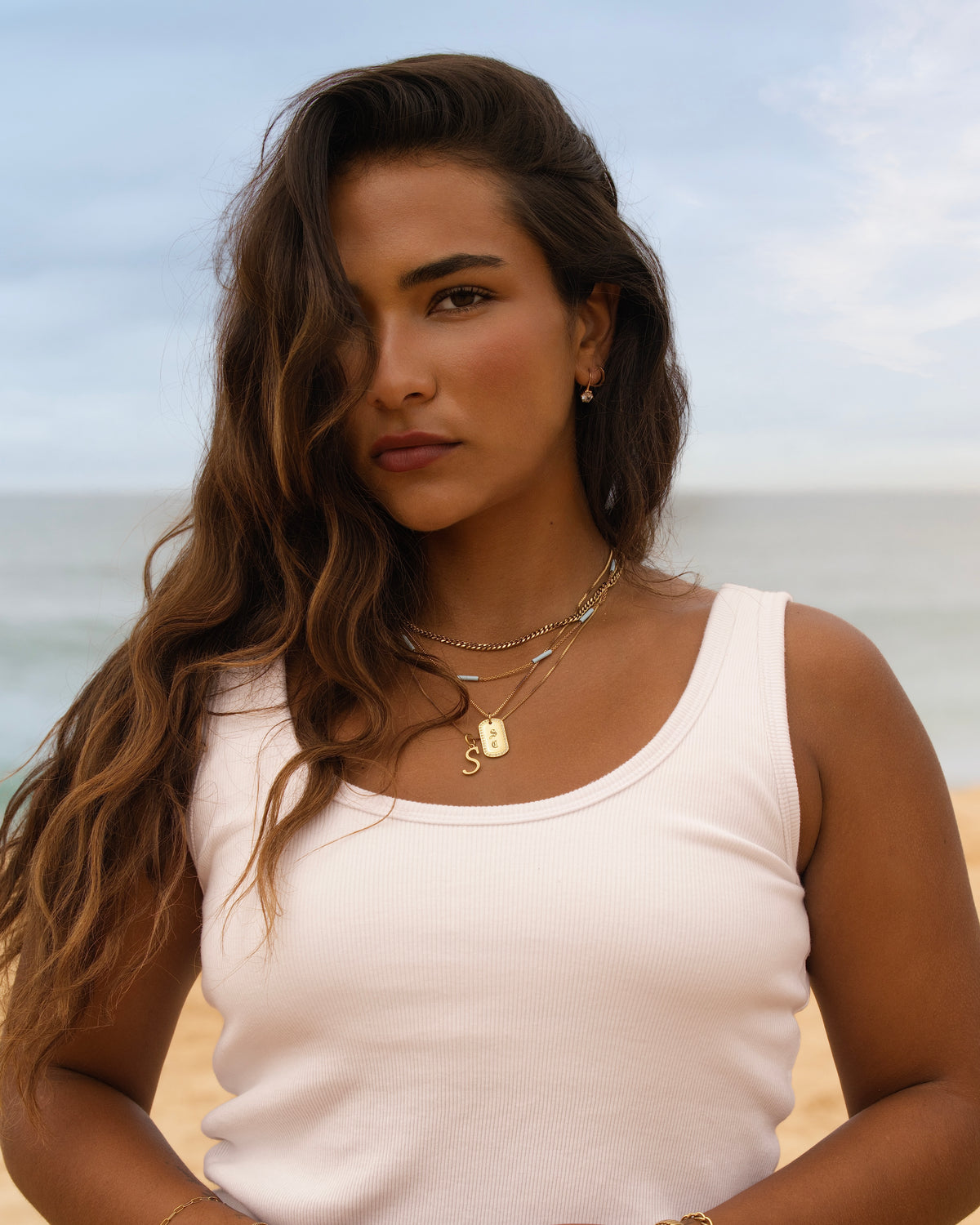 Crystal Tag Necklace