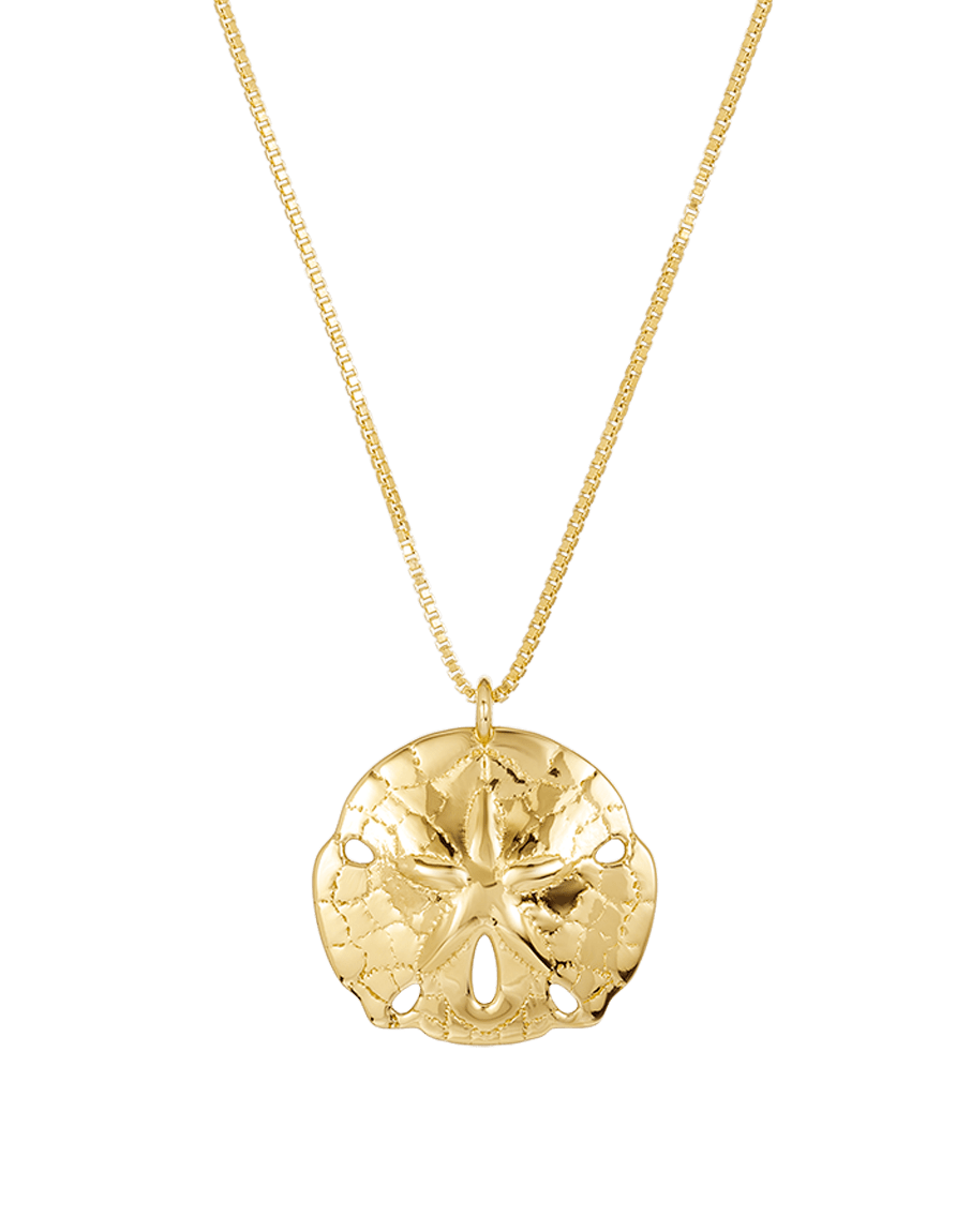 Buy the 14K Yellow Gold Sand Dollar Pendant Necklace - 4.57g | GoodwillFinds