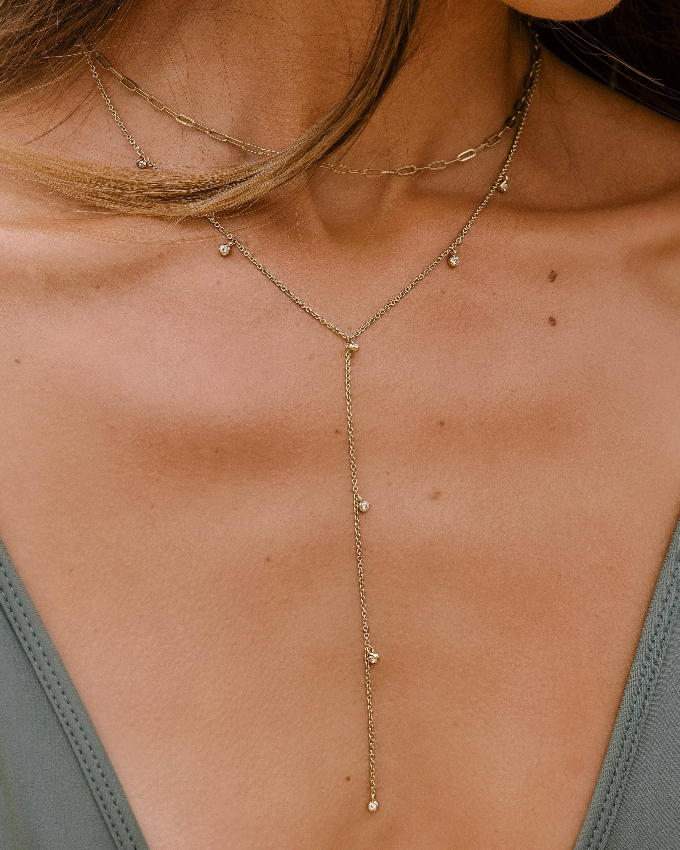 Crystal Lariat Necklace – James Michelle