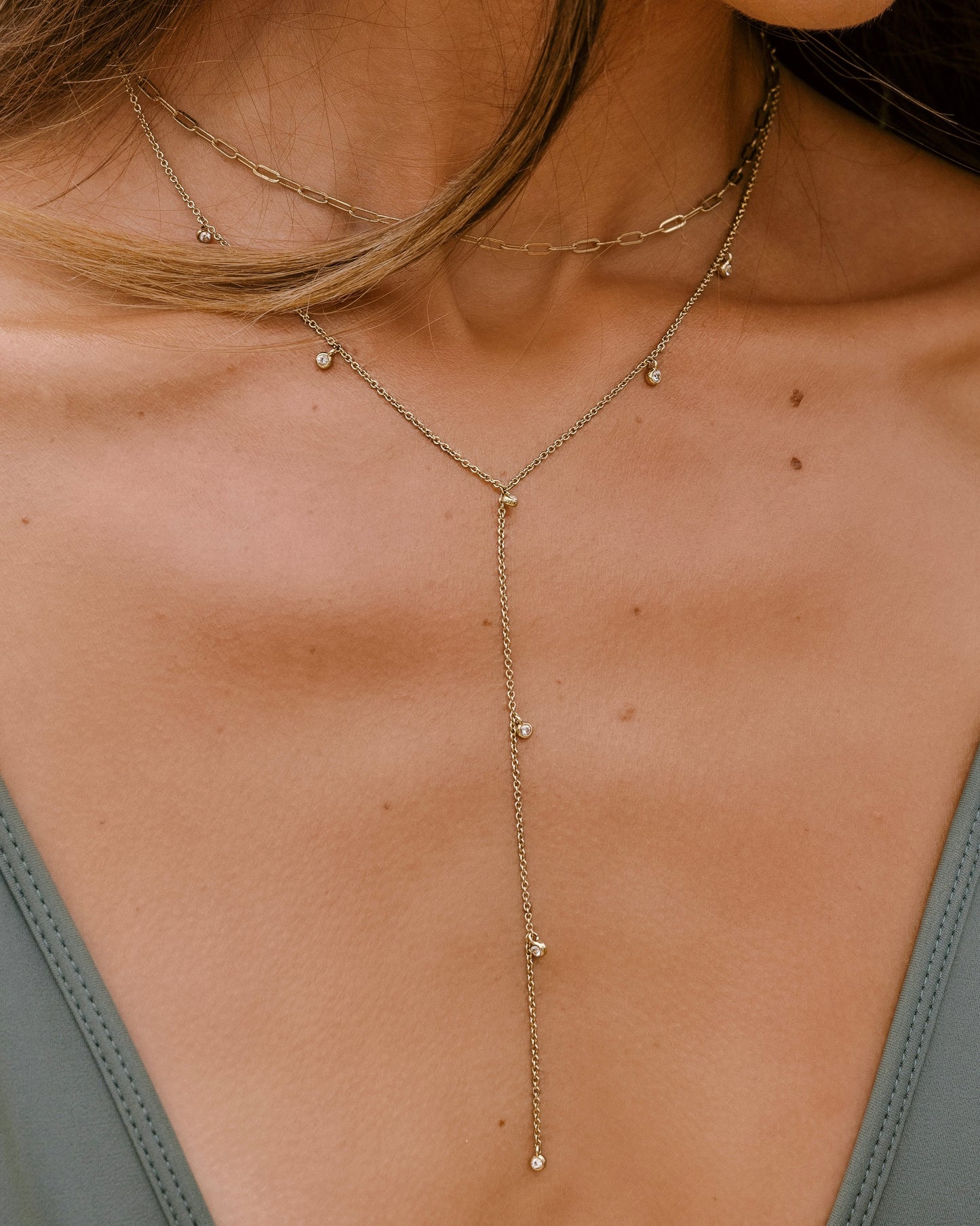 Crystal Lariat Necklace