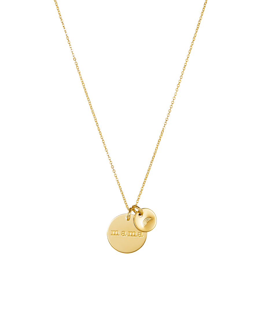 Mama Two Disc Necklace