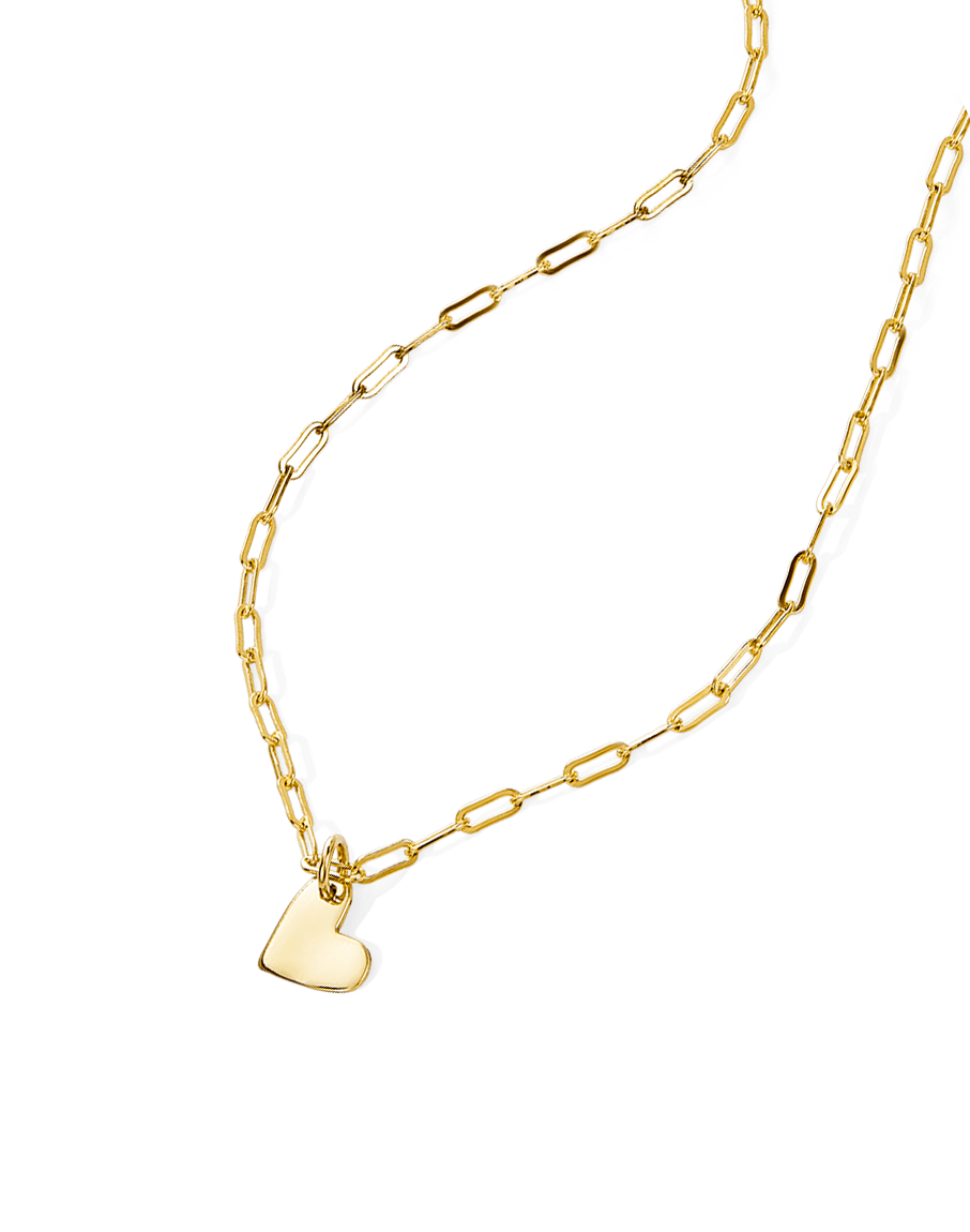 14K Gold Paperclip Chain Necklace 14K Gold Chain Layering – YanYa