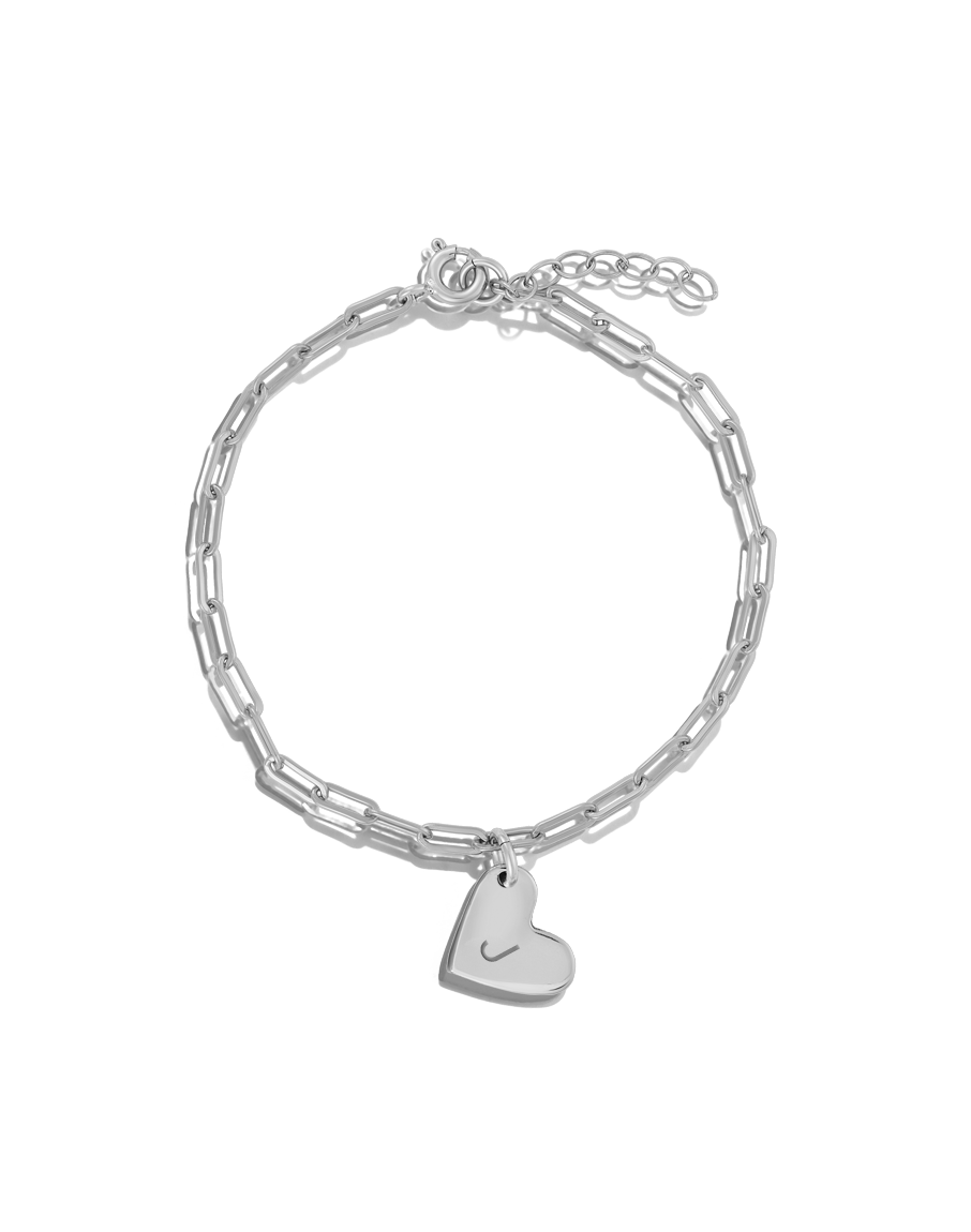 Initial Heart Bracelet