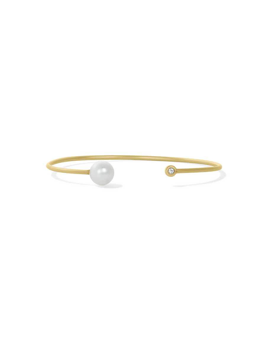 Open Cuff Pearl Bracelet