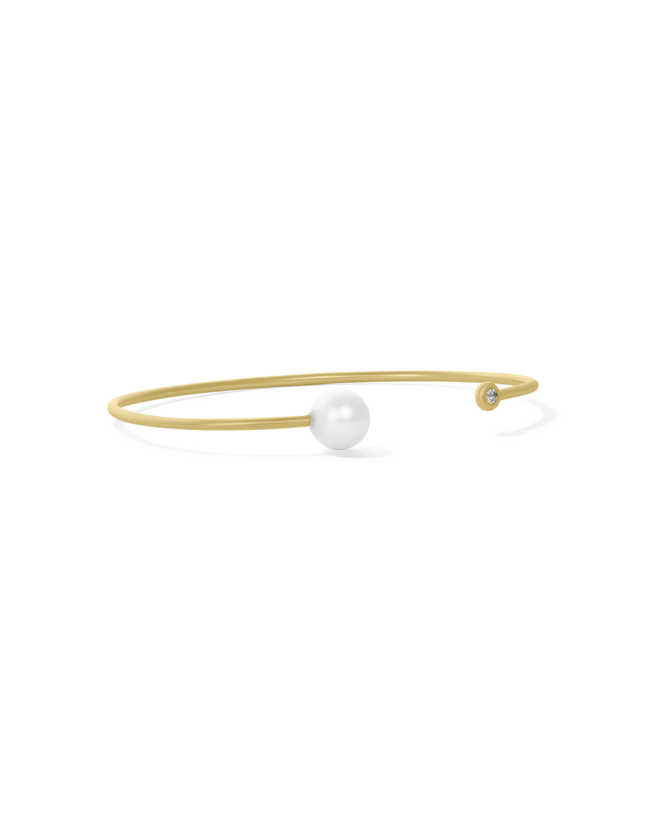 Open Cuff Pearl Bracelet