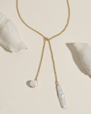 Pearl Tie Necklace