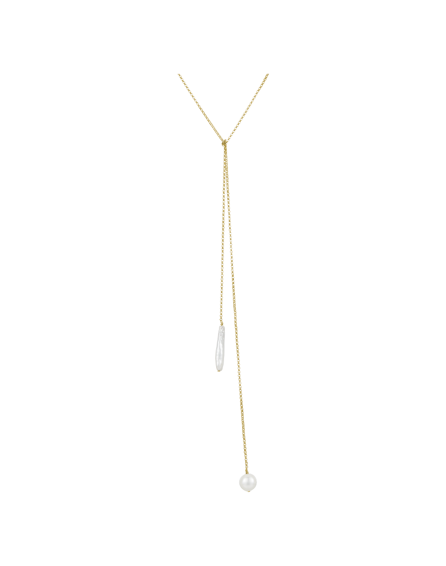 Pearl Tie Necklace