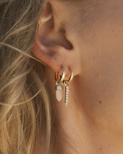 Crystal Bar Hoop Charm