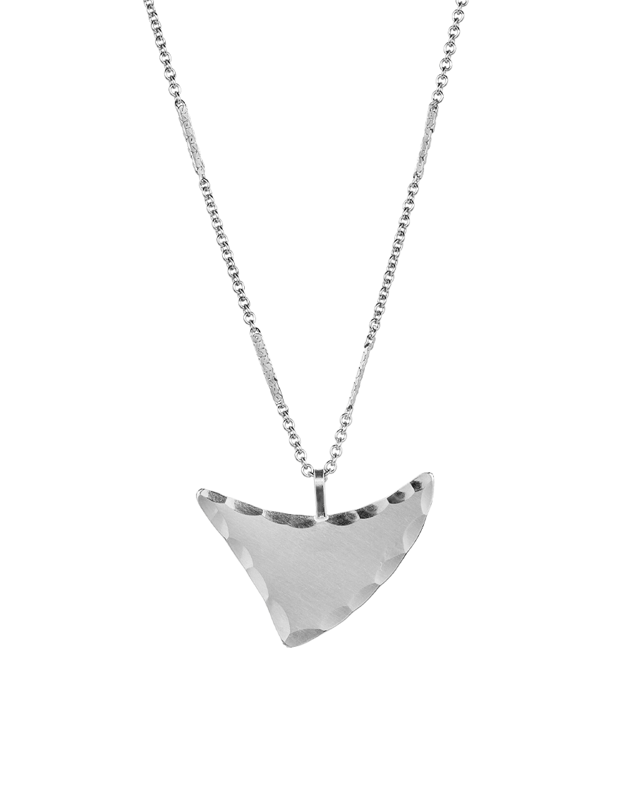 Silver Shark Tooth Necklace - Shark Tooth Charm - Sailor Necklace - Beach  Charm | eBay