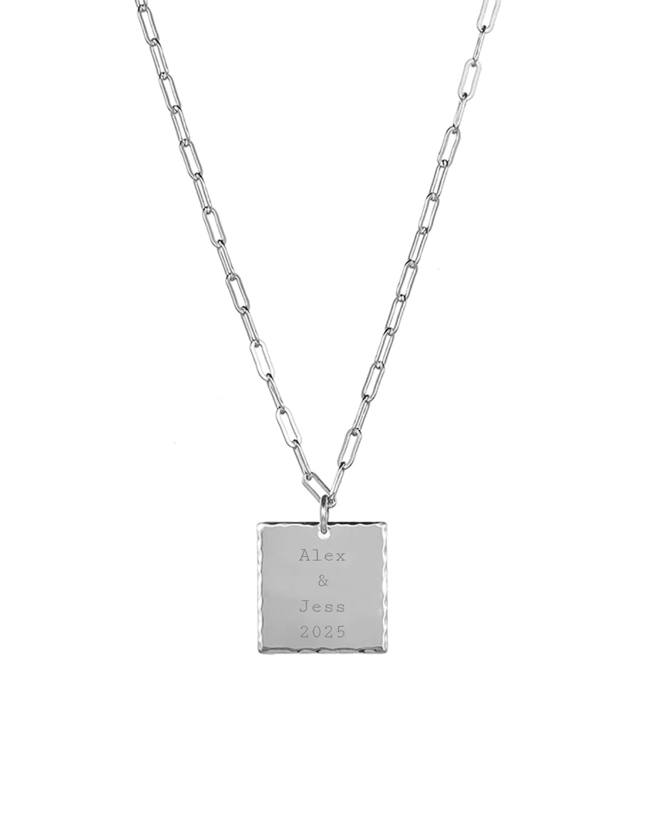 Custom Square Necklace – James Michelle Custom Square Necklace – James Michelle