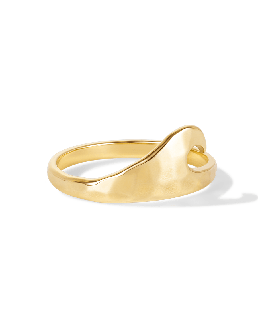 Solid Gold Surfer Ring