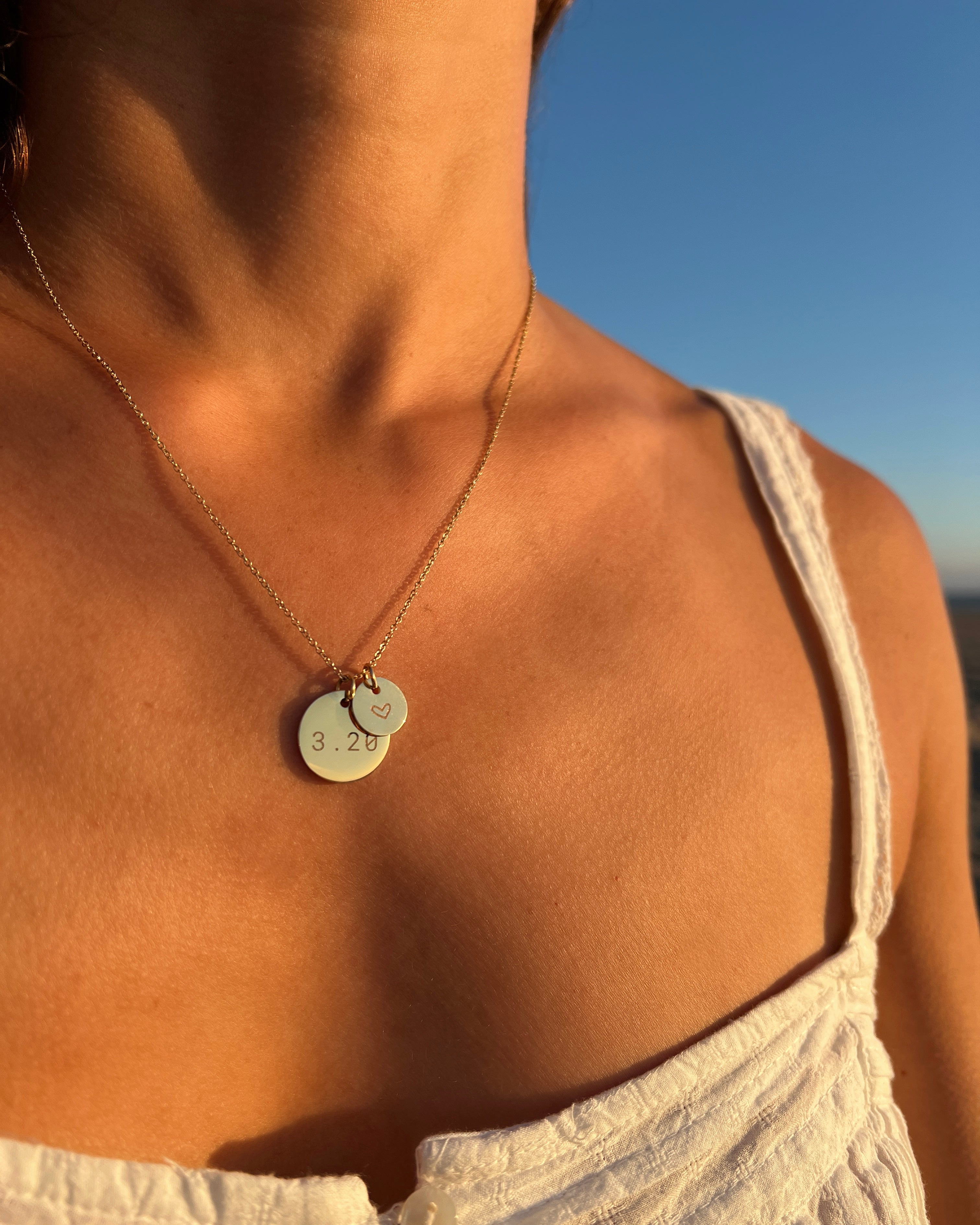 Two Disc Necklace