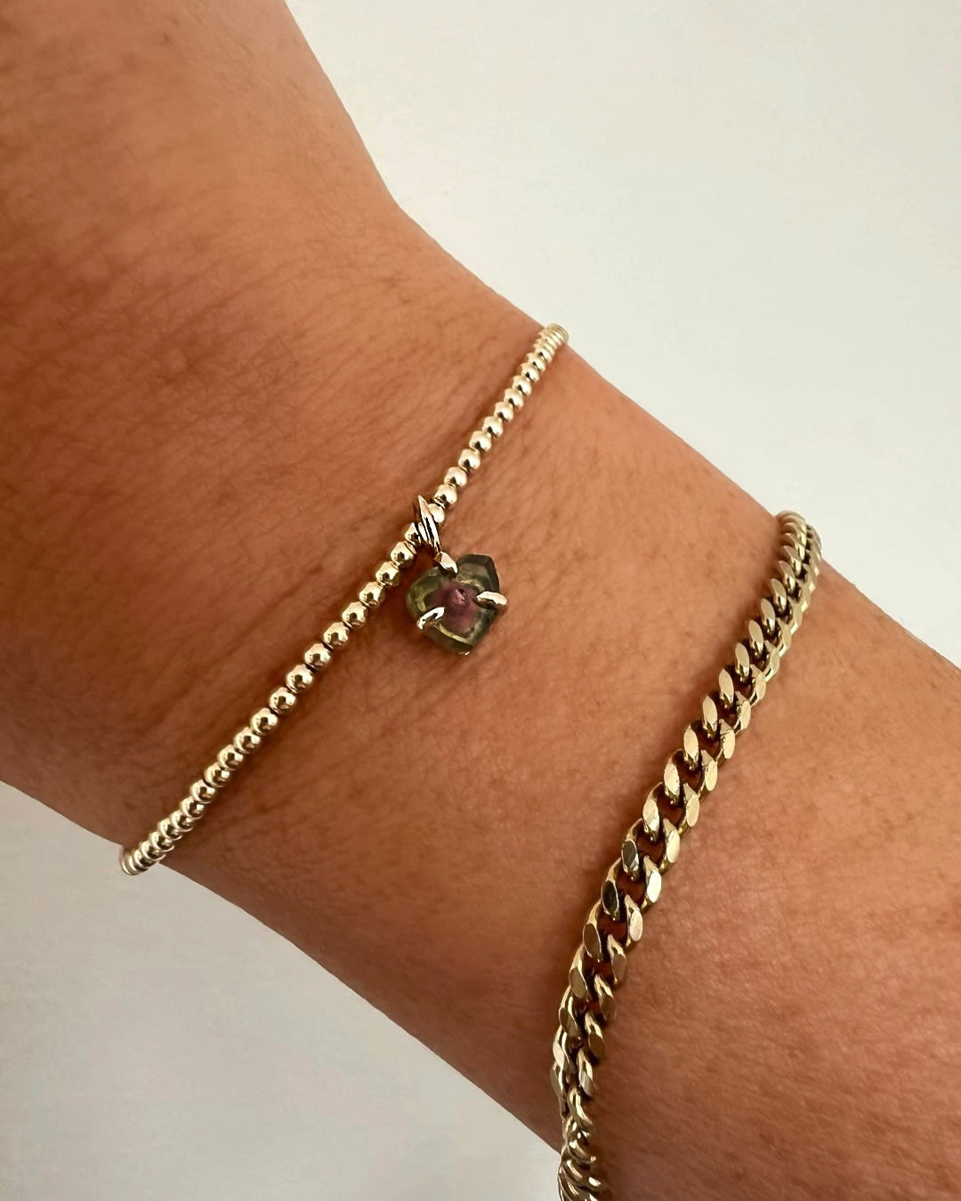 Watermelon Tourmaline Bracelet