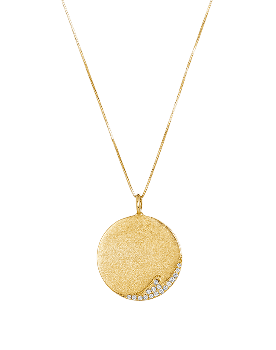 Diamond Wave Coin Necklace James Michelle