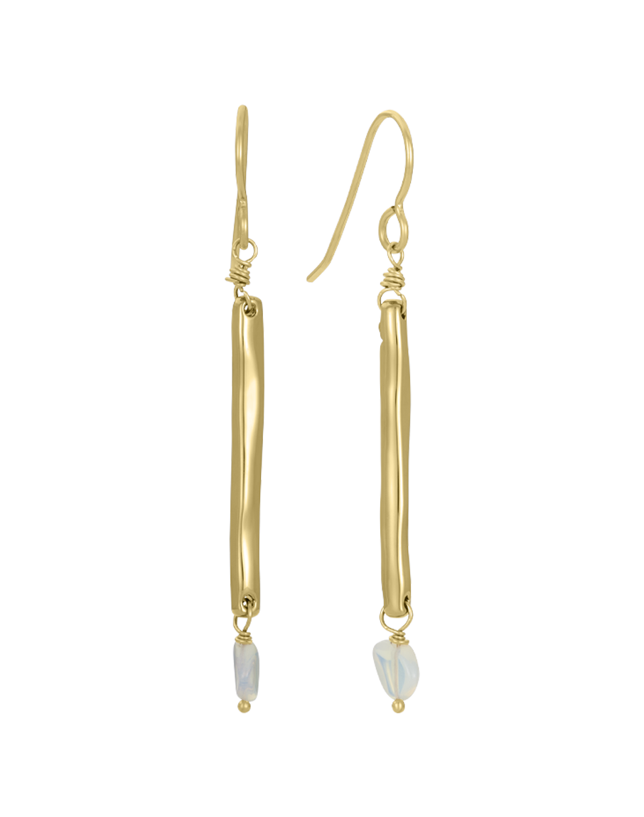 Moonstone Bar Earrings