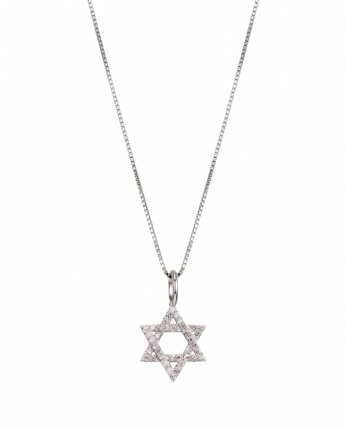 Diamond Star of David Necklace