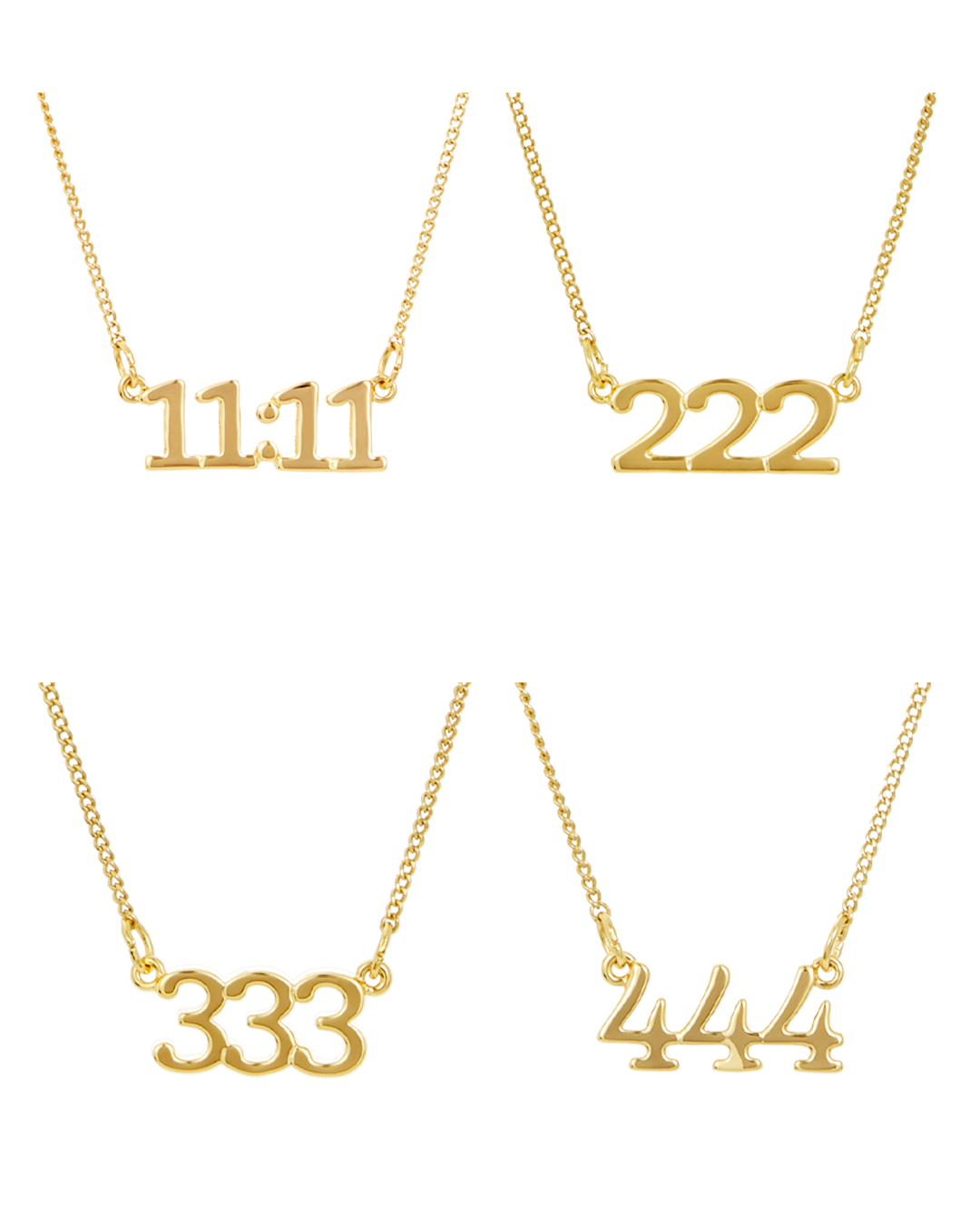 Gold Chain 444 Necklace Angel Number 222 333 Collar Punk Jewelry Stainless  Steel Deil Pendant Necklace Babygirl Birthday Gift - Necklace - AliExpress