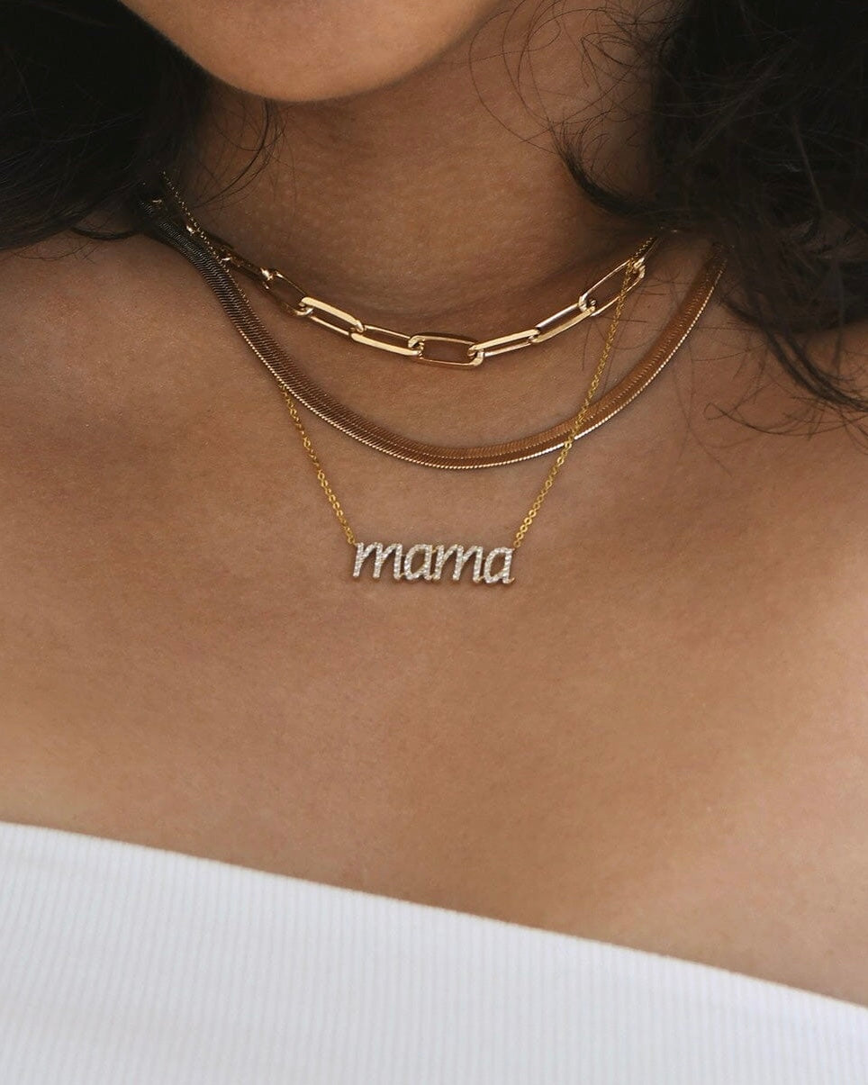 Diamond Mama Necklace – James Michelle Diamond Mama Necklace – James Michelle