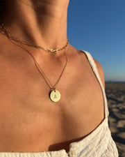 Initial Disc Necklace