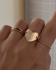 Initial Heart Ring