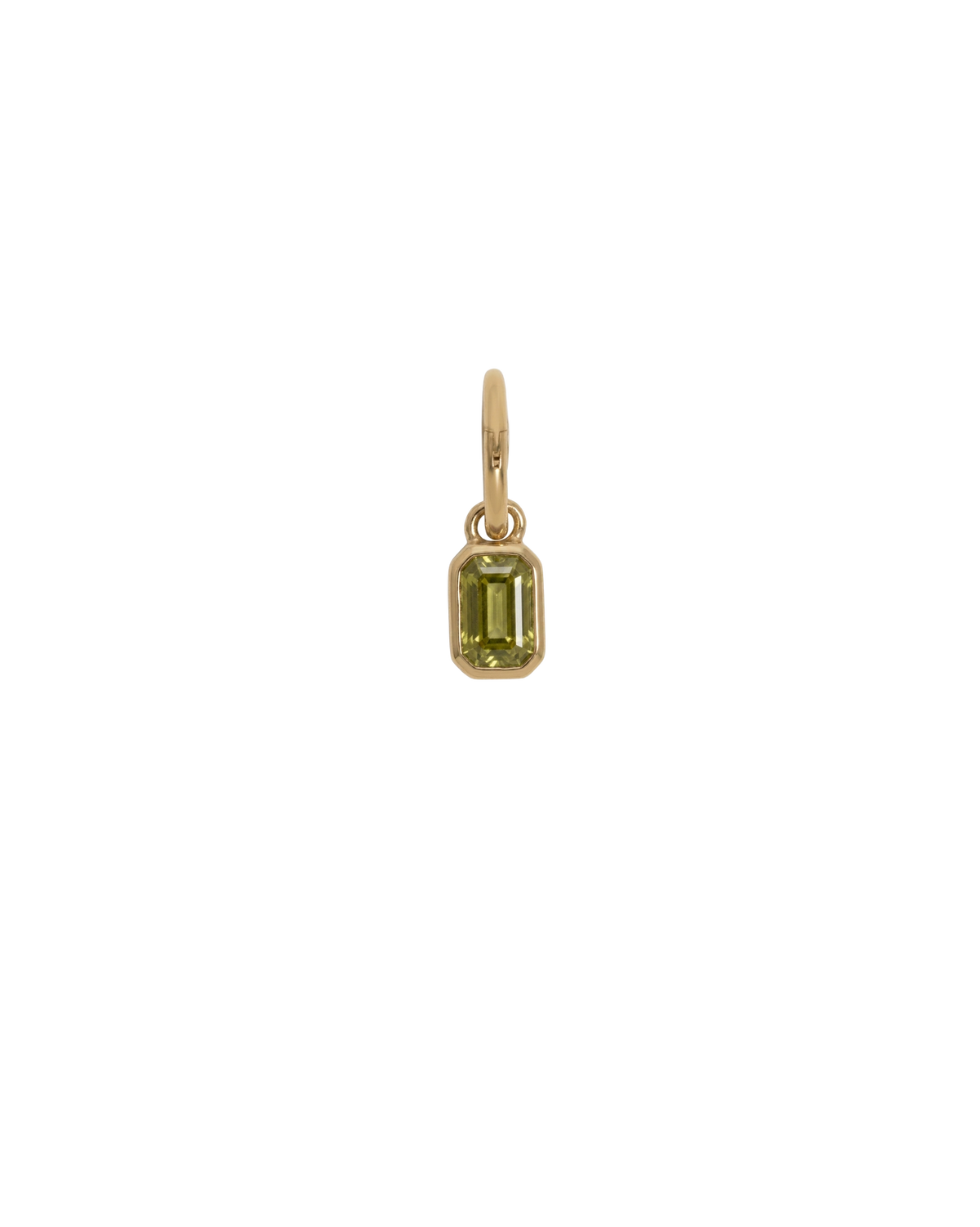 Bezel Birthstone Charms - Emerald Cut