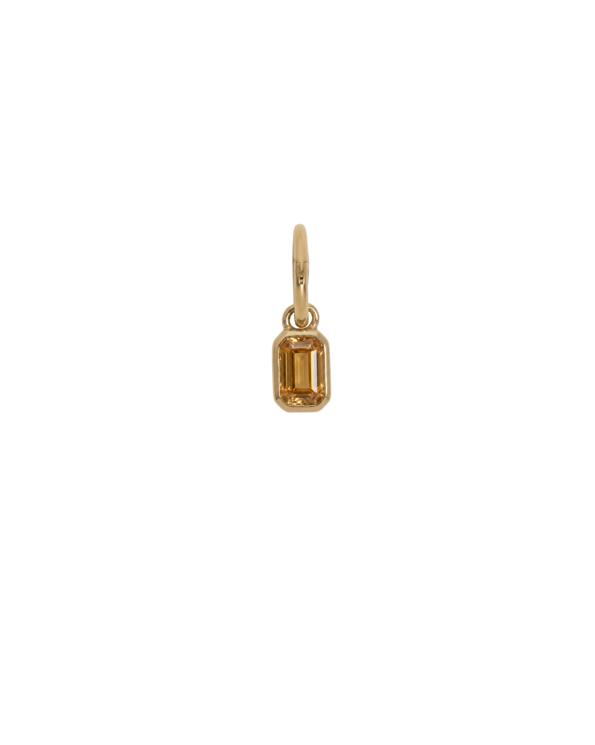 Bezel Birthstone Charms - Emerald Cut