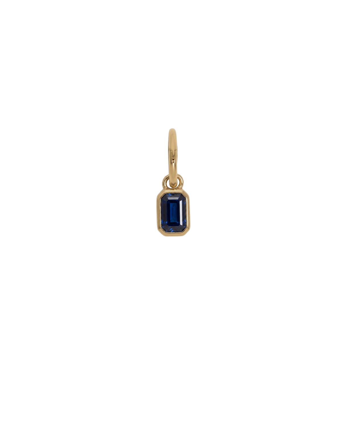 Bezel Birthstone Charms - Emerald Cut