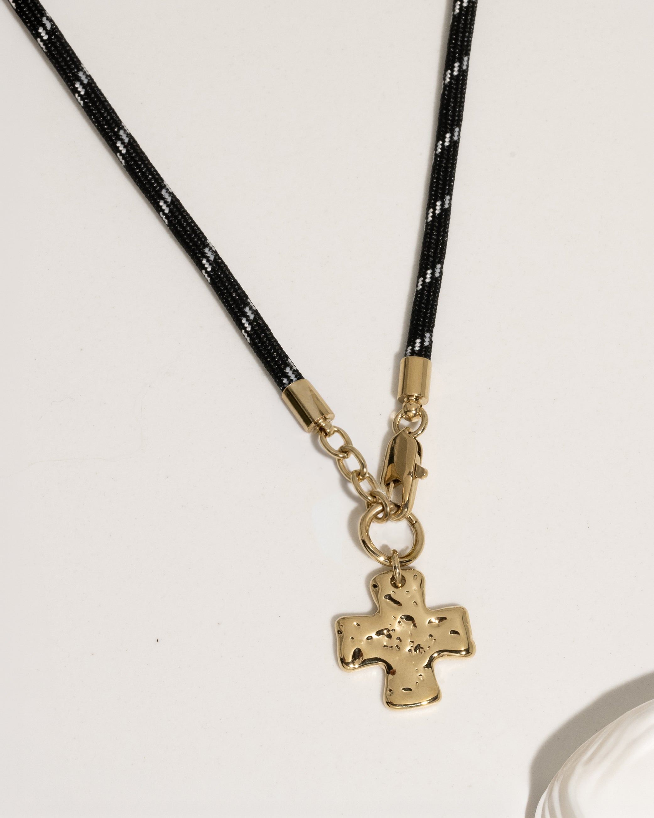 Chunky Cross Cord Necklace