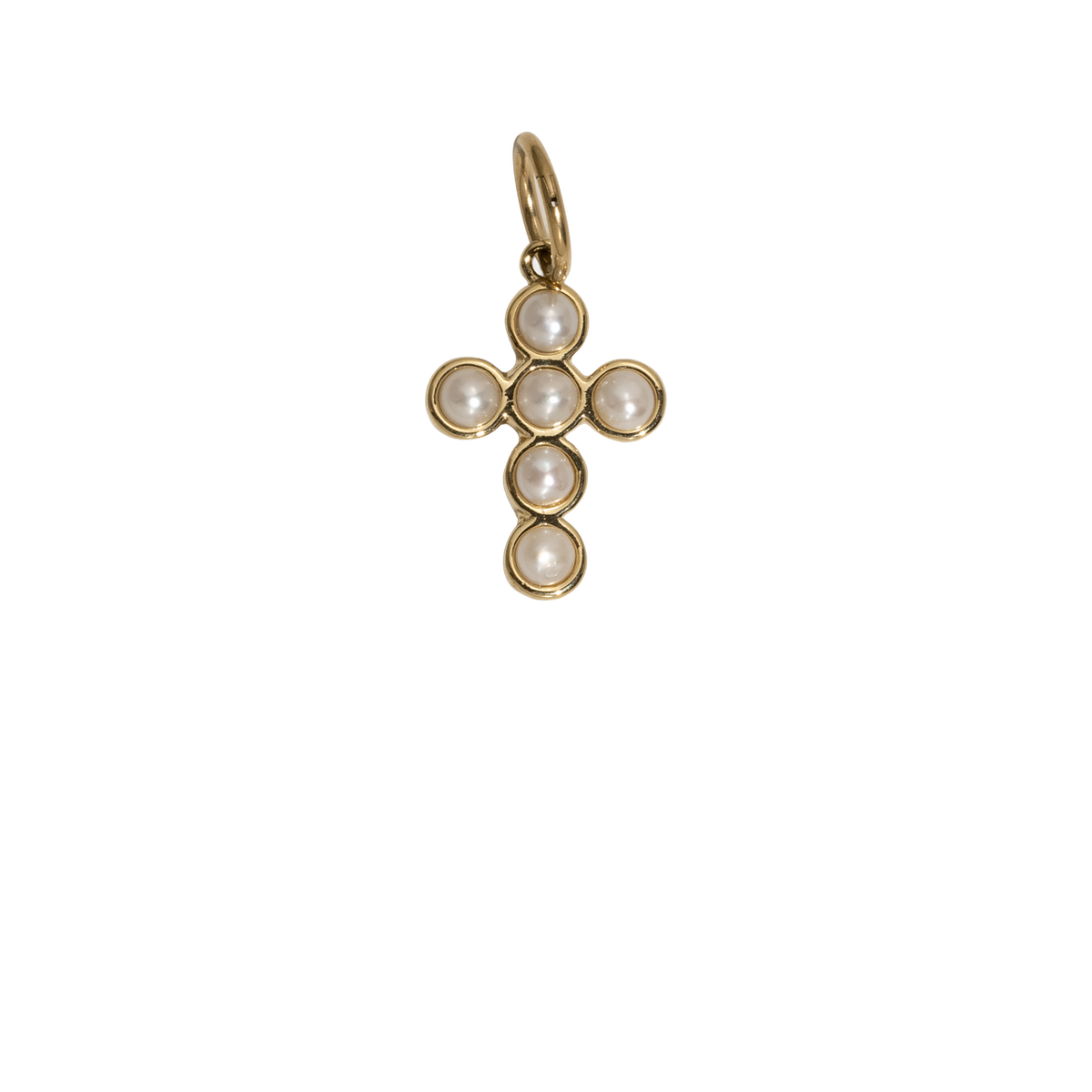 Pearl Cross Charm